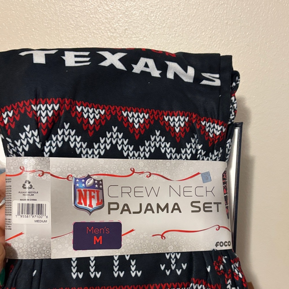 NFL Texans Black and Red Pajama Set